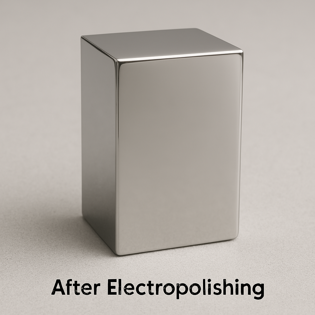 Stainless steel surface after electropolishing