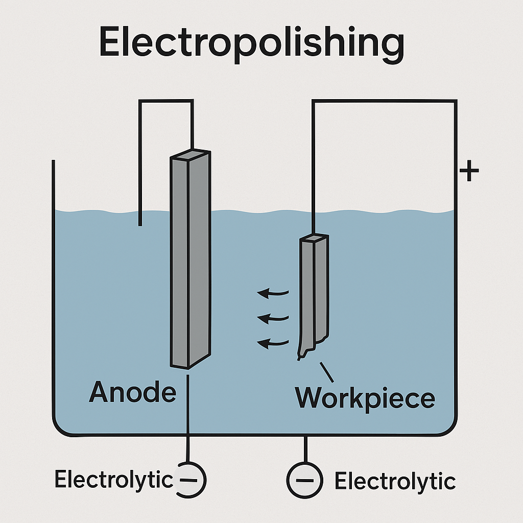 Visual diagram of the electropolishing process