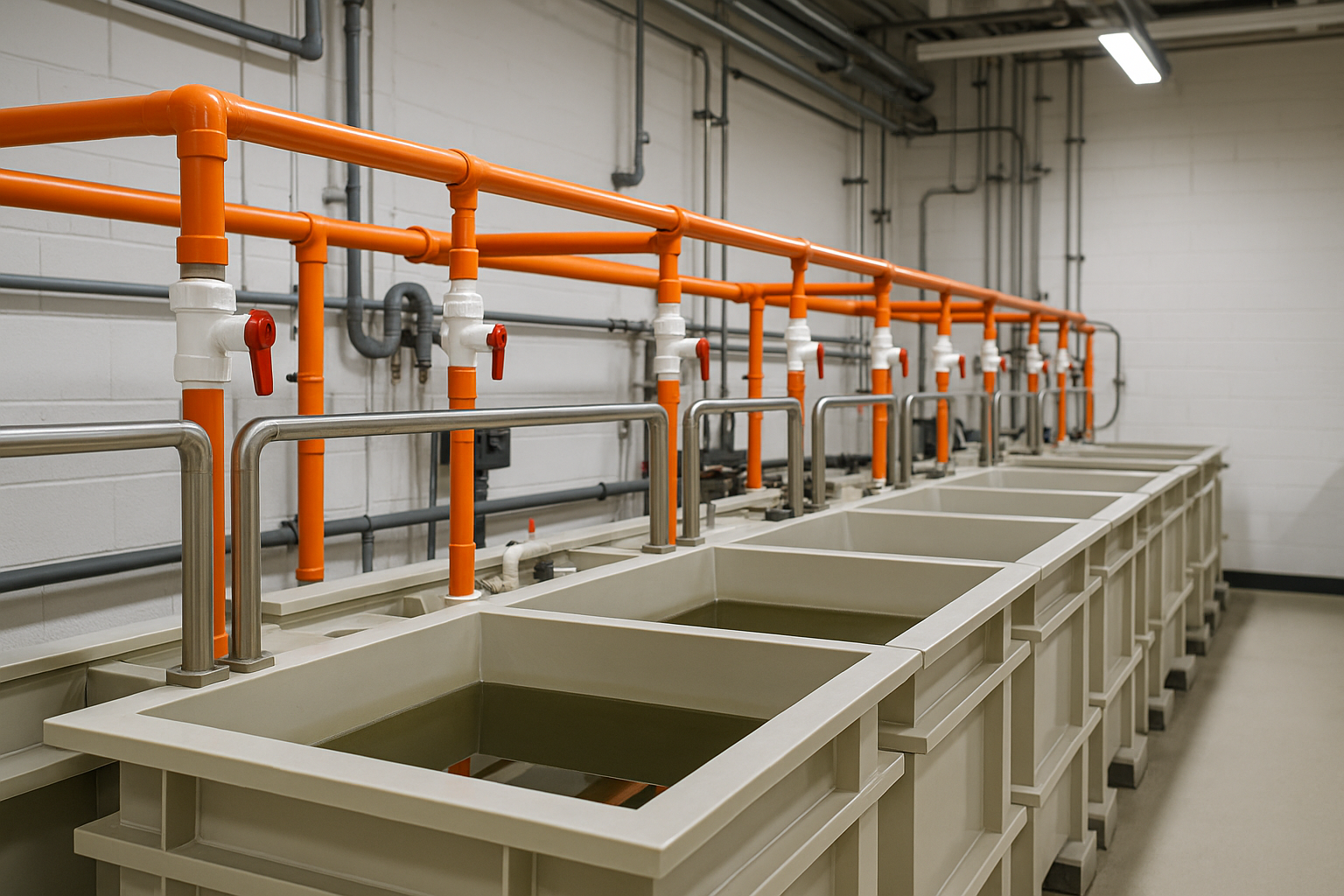 Metal plating tanks